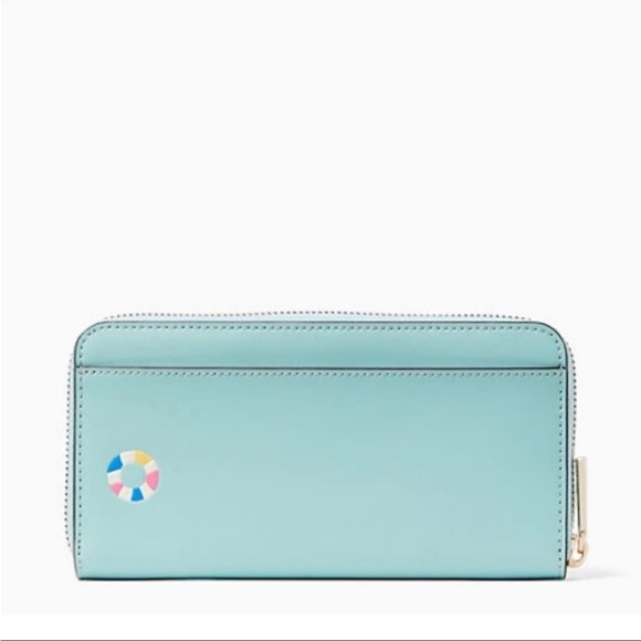 Kate Spade pool float large continental wallet Poolside Multi - Picture 2 of 8